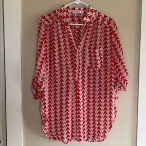 Boutique Vestique tunic sheer top size L